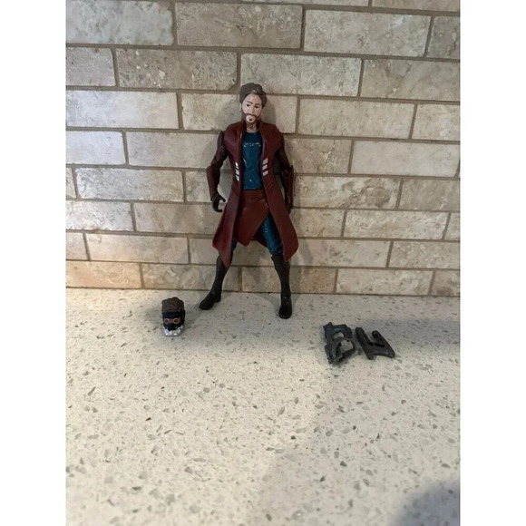 Guardians of the Galaxy Star-Lord Action Figure 2 HEADS 2 GUNS #db - Picture 1 of 2